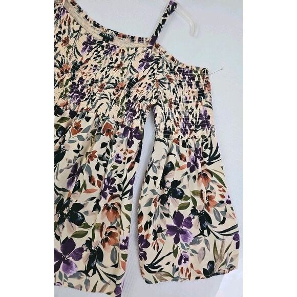 Torrid ~Woman Size 1(1x)~ Multicolor Off-Shoulder Long Sleeve Shirt Top Colorful - Picture 9 of 14